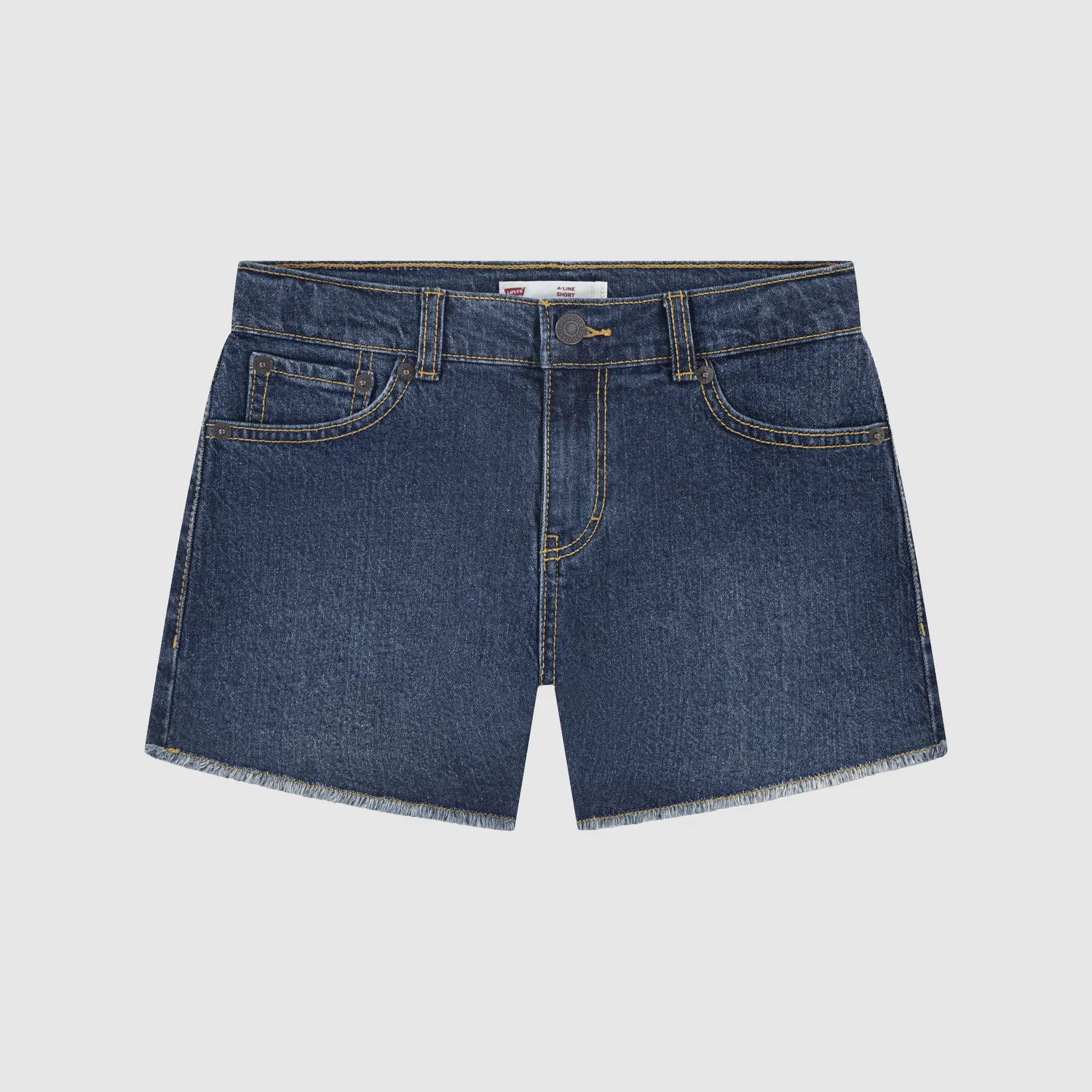Джинсовые шорты A-Line для девочек 7-16 лет Levi's, Medium Wash — фото 4