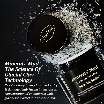Saphira Маска для волос Mineral+ Mud, интенсивное лечебное восстановление с технологией ледниковой глины, 6,8 унций — фото 3