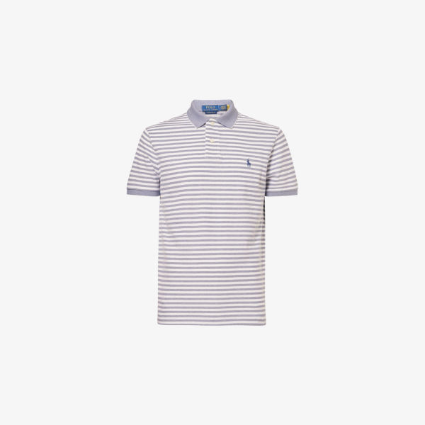 

Поло Polo Ralph Lauren из хлопкового джерси с коротким рукавом и сетчатой полоской, мультиколор