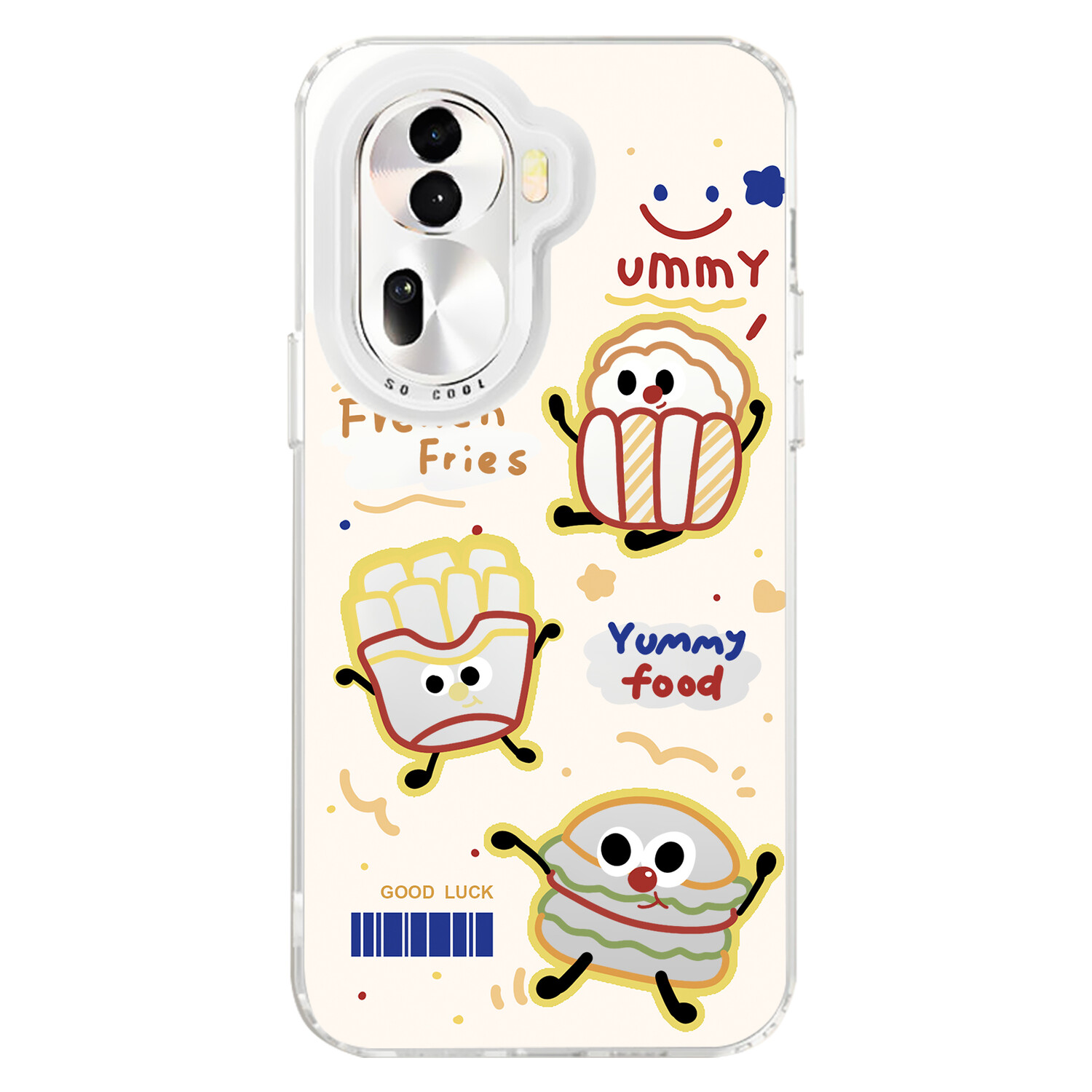 

Чехол для телефона «Приливная волна» Yixiong, Double Frosted (Jet Black) - Q907 Smiley Burger Fries