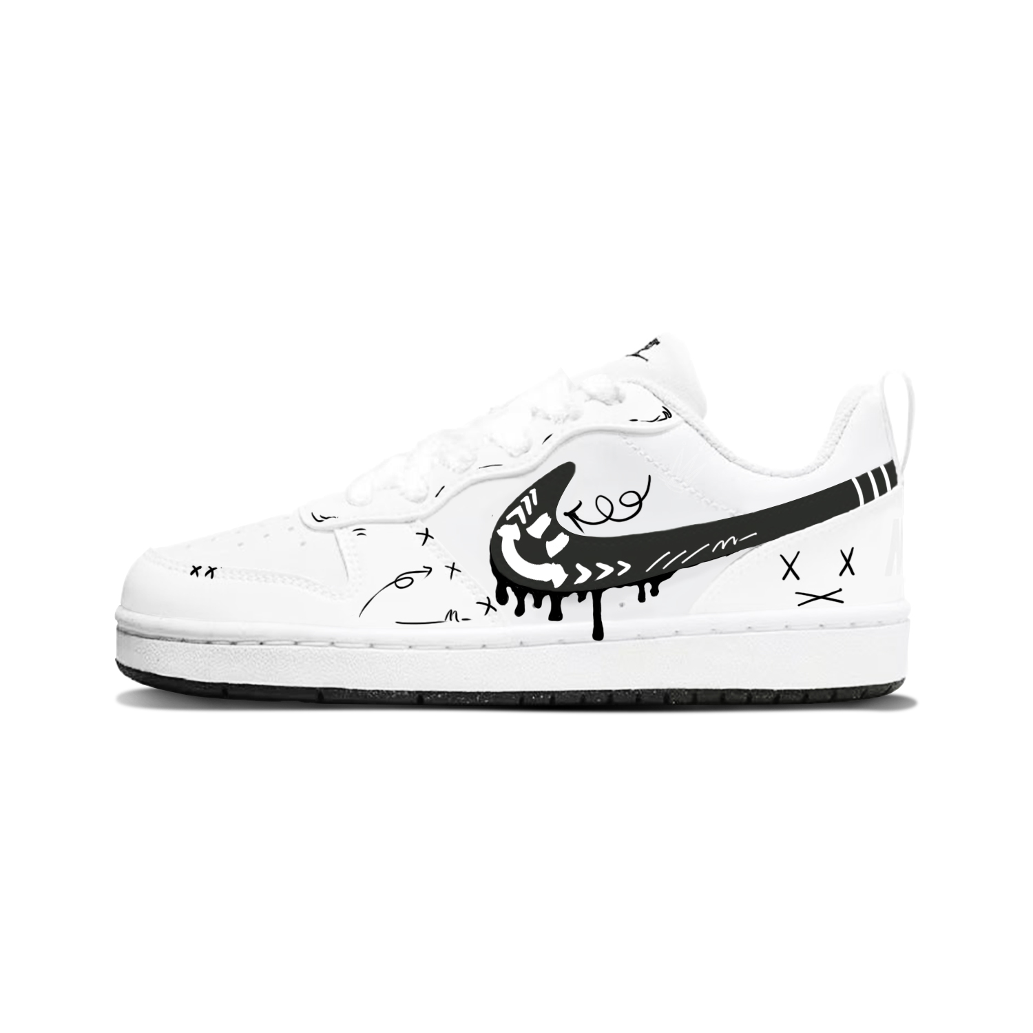 

Кроссовки для скейтбординга Court Borough детские унисекс Nike, черный белый