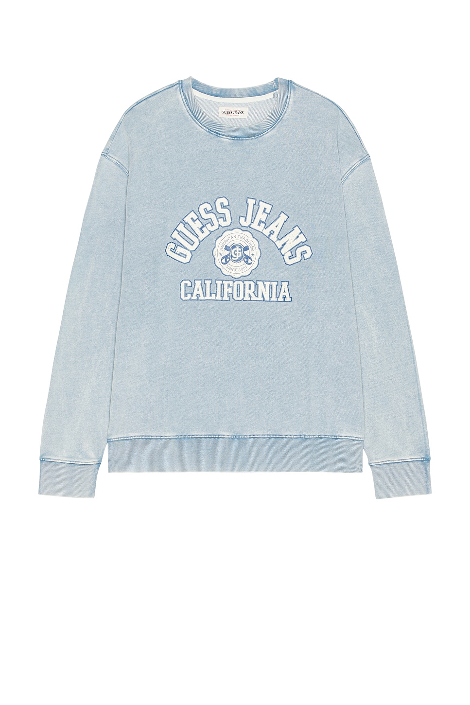 

Свитшот с круглым вырезом Guess Jeans, indigo light wash