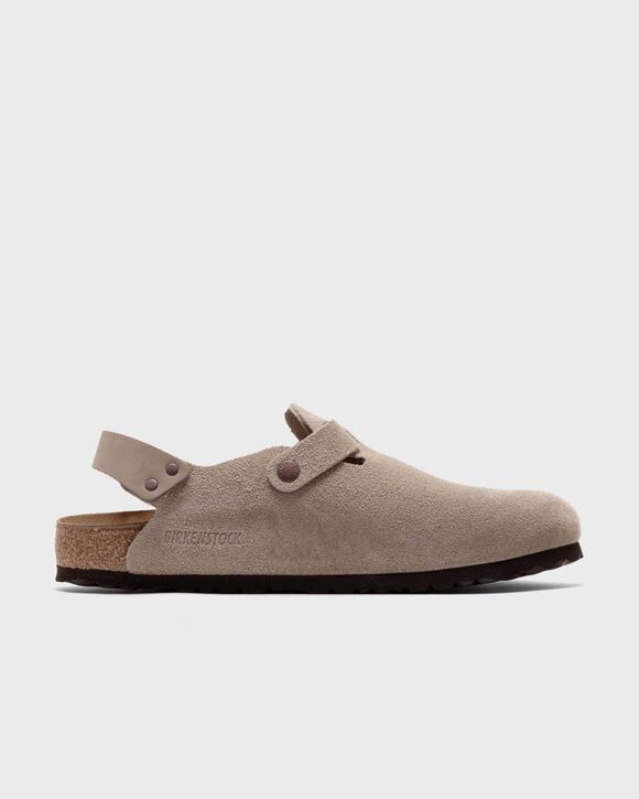 Сабо Birkenstock Tokio Suede Leather, серо-бежевый — фото 3
