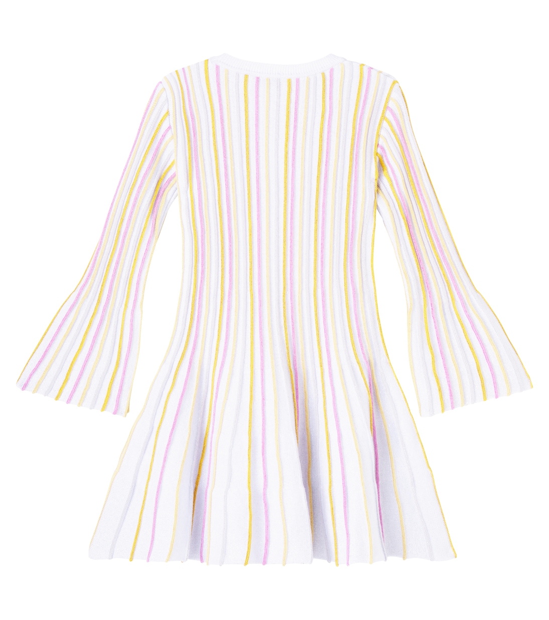 Вязаное платье из хлопковой смеси в полоску Stella McCartney Kids, Colourful — фото 4