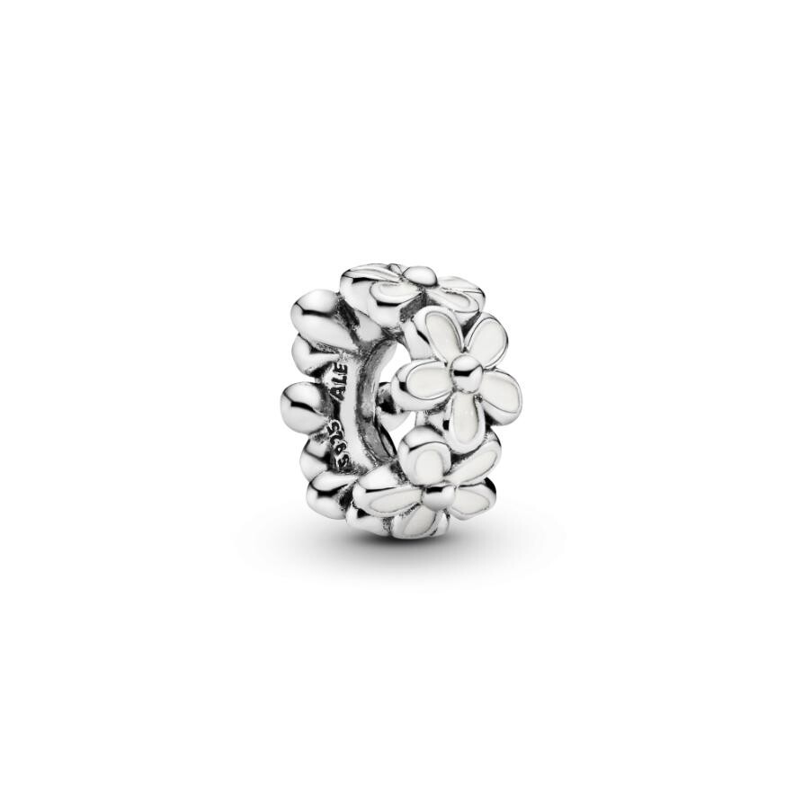 

Шарм White Daisy Flower Spacer Pandora, стерлинговое серебро