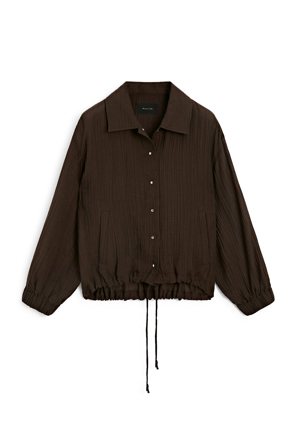 

Куртка-бомбер FLOWING Massimo Dutti, темно-коричневый