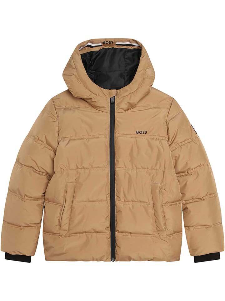 

Стеганая куртка Hugo Boss Kids, бежевый