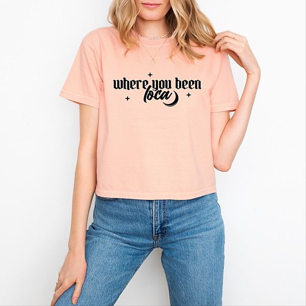 

Футболка Where you been loca с принтом, женская, укороченная, оверсайз Simply Sage Market, Peachy, Зеленый, Футболка Where you been loca с принтом, женская, укороченная, оверсайз Simply Sage Market, Peachy