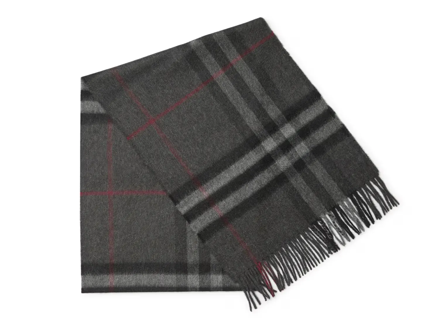 

Гигантский шарф из кашемира Burberry, Dark Grey Plaid Print