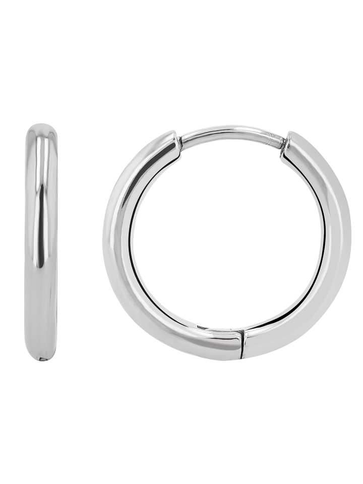 

Adeliás Серьги унисекс - серьги-кольца на шарнирах из титана в серебристом исполнении