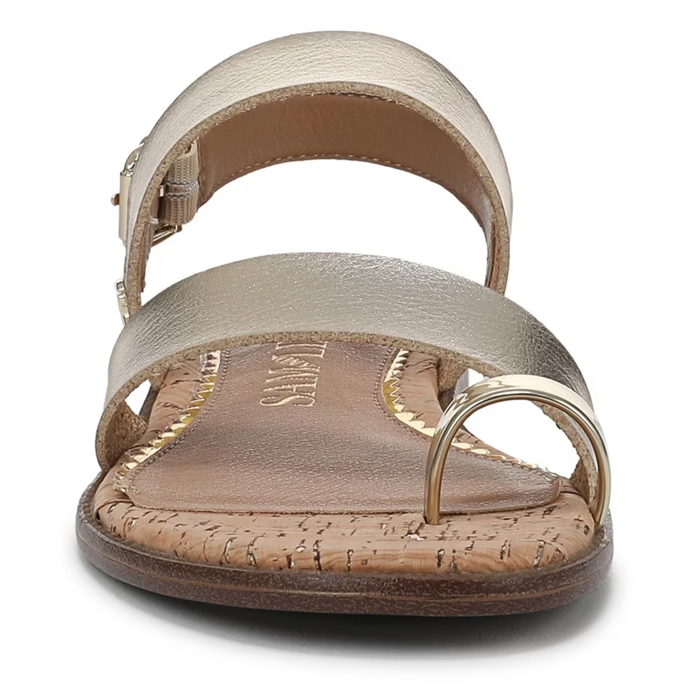 Босоножки на плоской подошве с ремешками Perris Sam And Libby, gold faux leather — фото 3
