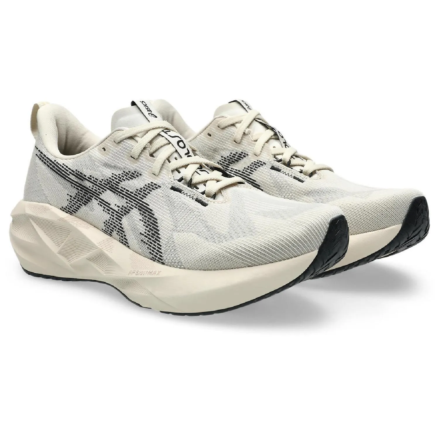 Мужские кроссовки для бега по дороге Novablast 5 ASICS, Oatmeal/Black — фото 3