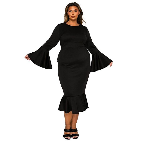 

Платье Sabrina с подолом русалки Plus size L I V D, Black