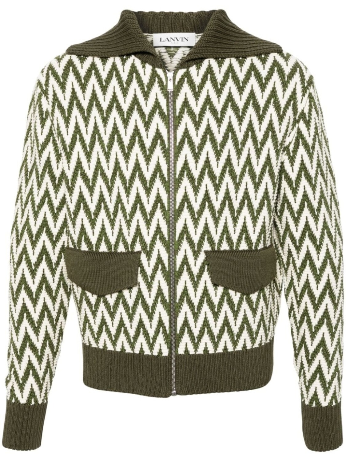 

Lanvin кардиган Curb с узором в елочку, зеленый