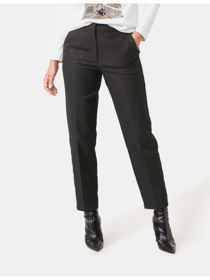 

Тканевые брюки Gerry Weber Hose Tuch/Kombi verkürzt, черный
