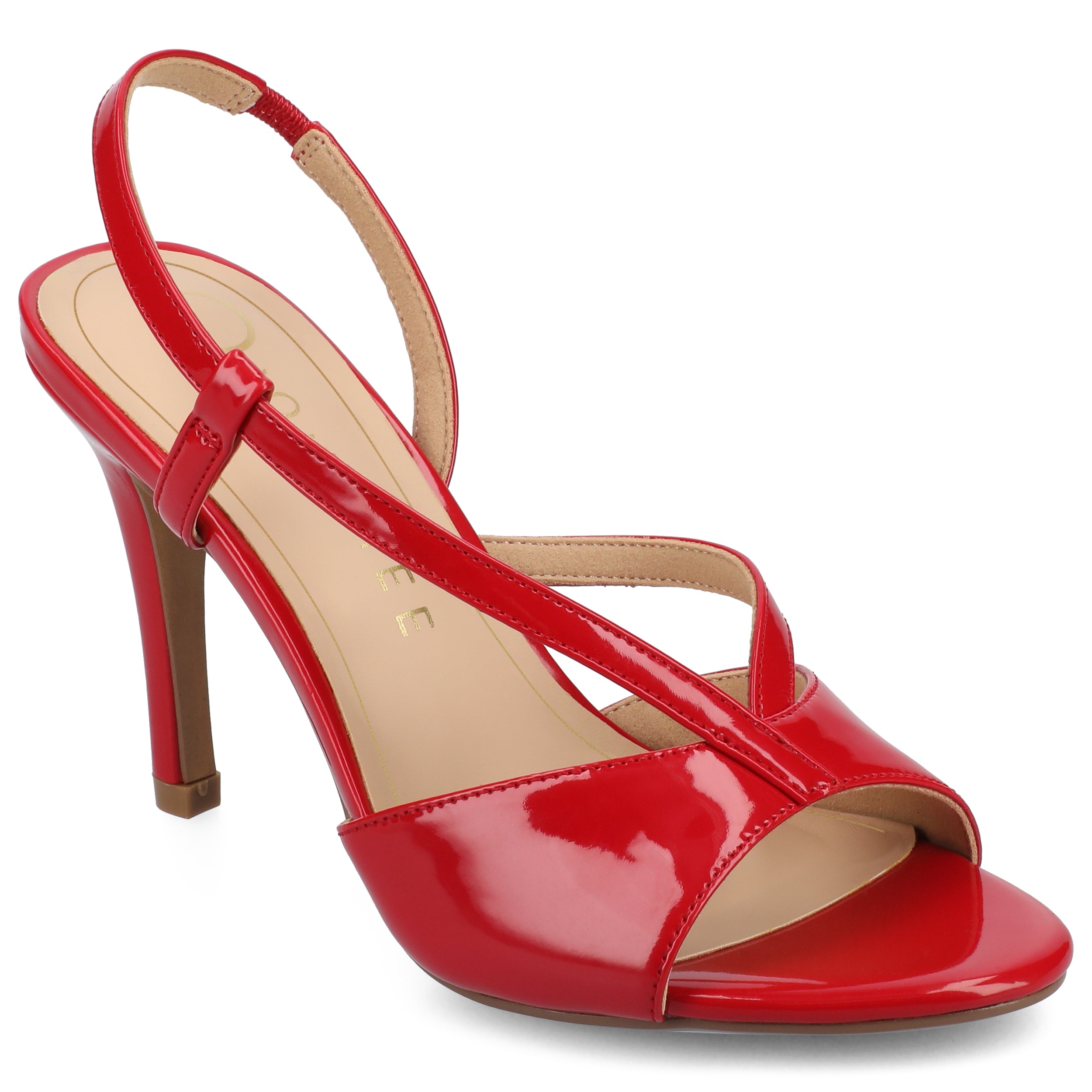 Женские сандалии Journee Varra средней и широкой ширины Journee Collection, цвет patent/red