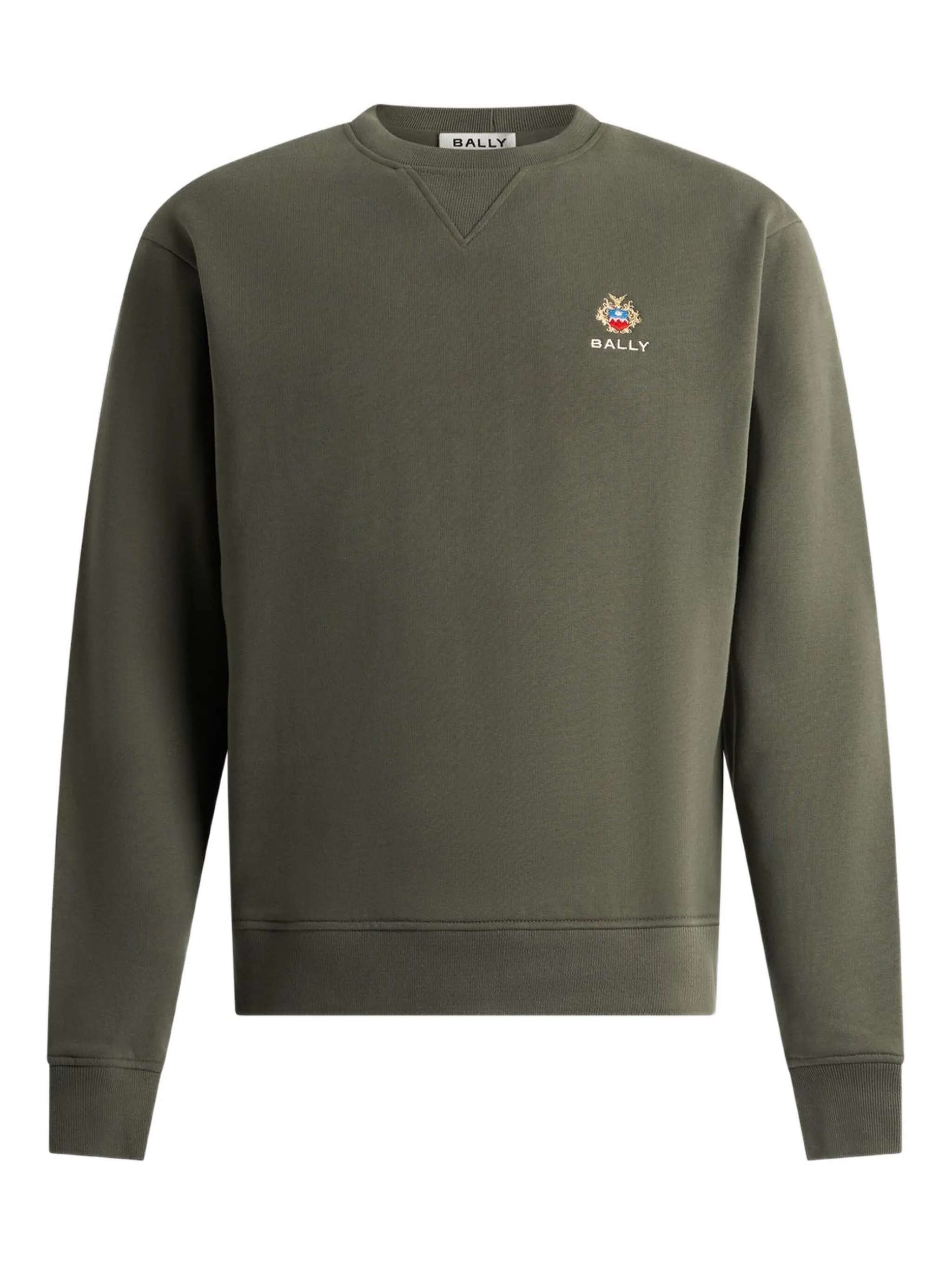 

Толстовка с круглым вырезом и вышитым гербом Bally, зеленый