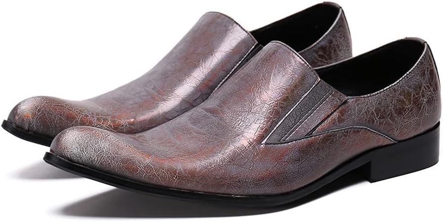 

Мокасины Santimon Mens Slip On Loafers - комфортная повседневная обувь из натуральной кожи для вечеринок, путешествий, свадеб и дискотек, розовый