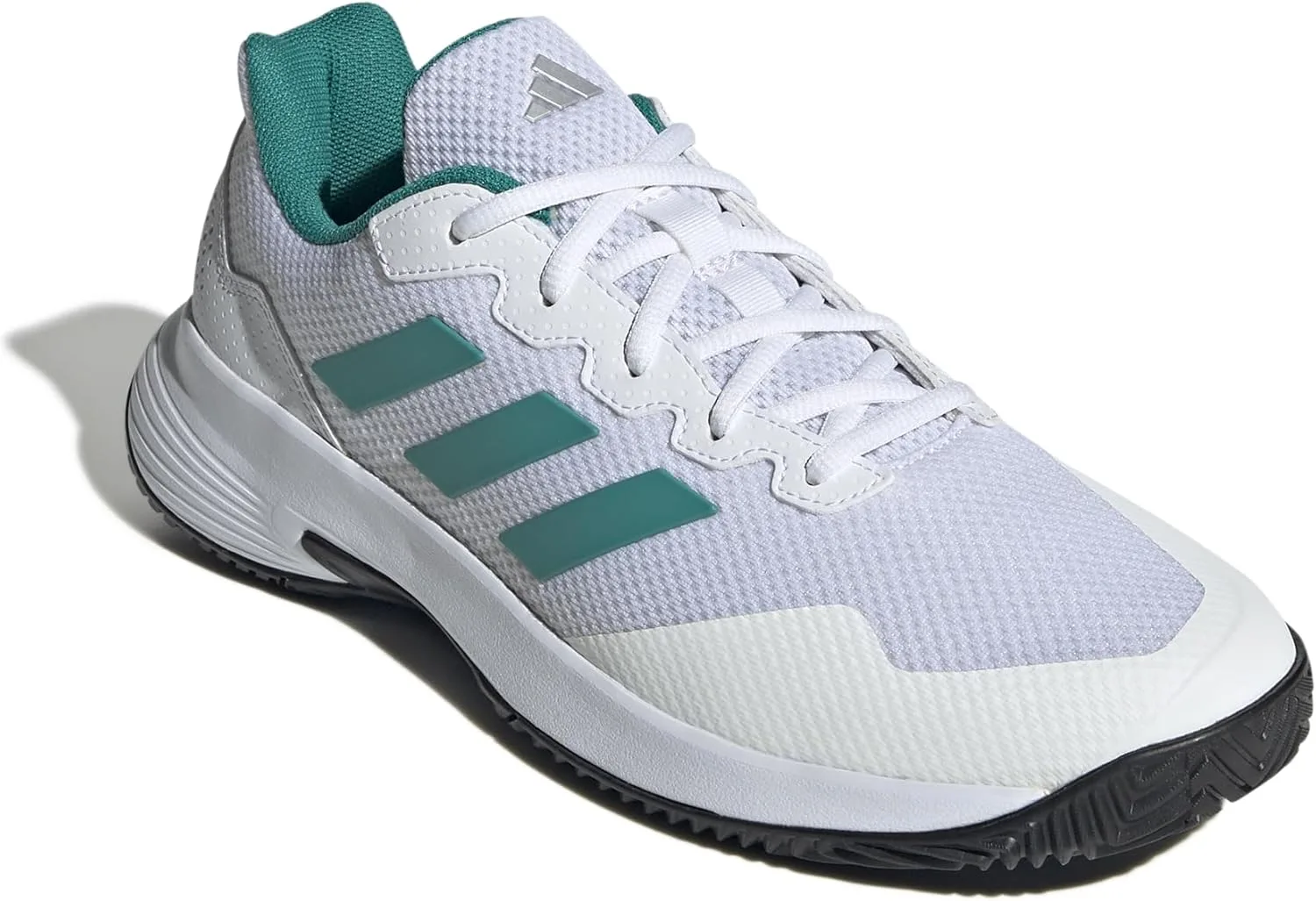 Мужские теннисные кроссовки Adidas Gamecourt 2.0, белый/черный/бирюзовый — фото 3