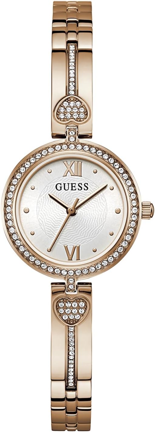 

GUESS женские часы 27 мм, Rose Gold Tone/Rose Gold Tone/White, Позолоченный, GUESS женские часы 27 мм, Rose Gold Tone/Rose Gold Tone/White