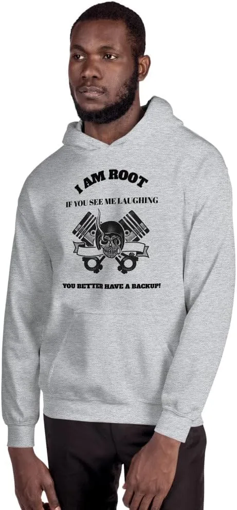 generic Толстовка Unisex I Am Root If You See Me Laughing You Better Have A Backup (черный текст) — фото 2