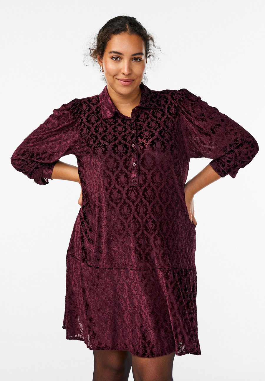 

Платье Zizzi Shirt dress, Port Royal/Bordeaux