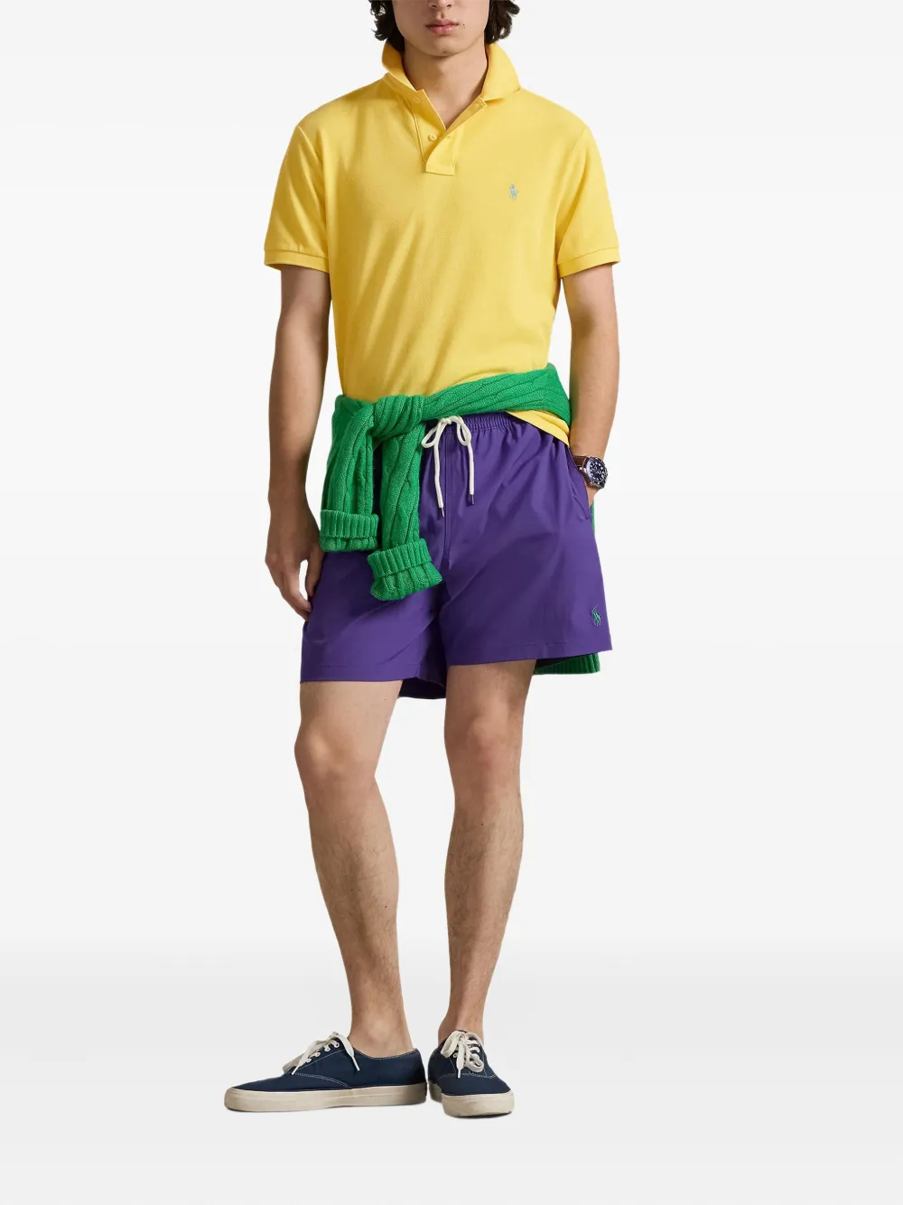 Рубашка поло в рубчик Polo Ralph Lauren, желтый — фото 2