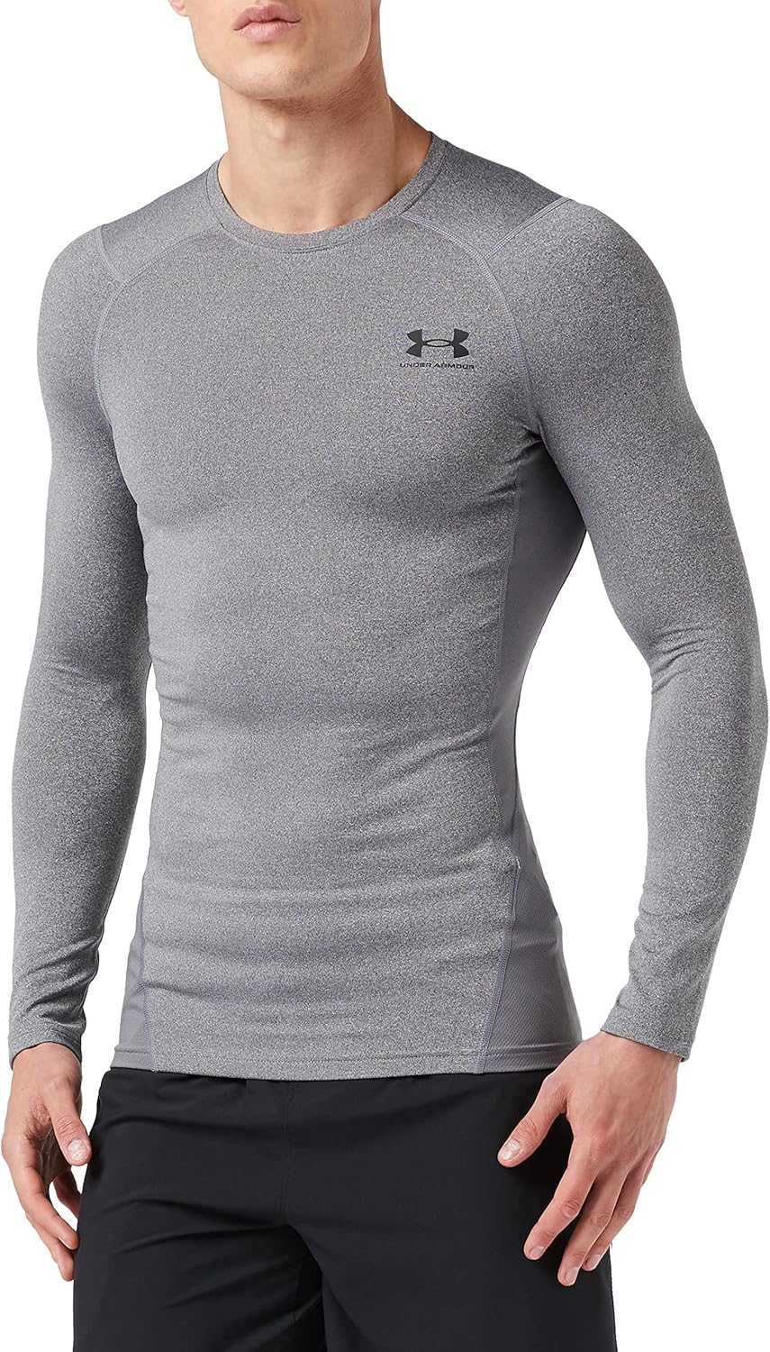 

Under Armour мужская футболка ColdGear Armour Fitted Crew, Charcoal Light Heather (020)/Black, Черный, Under Armour мужская футболка ColdGear Armour Fitted Crew, Charcoal Light Heather (020)/Black