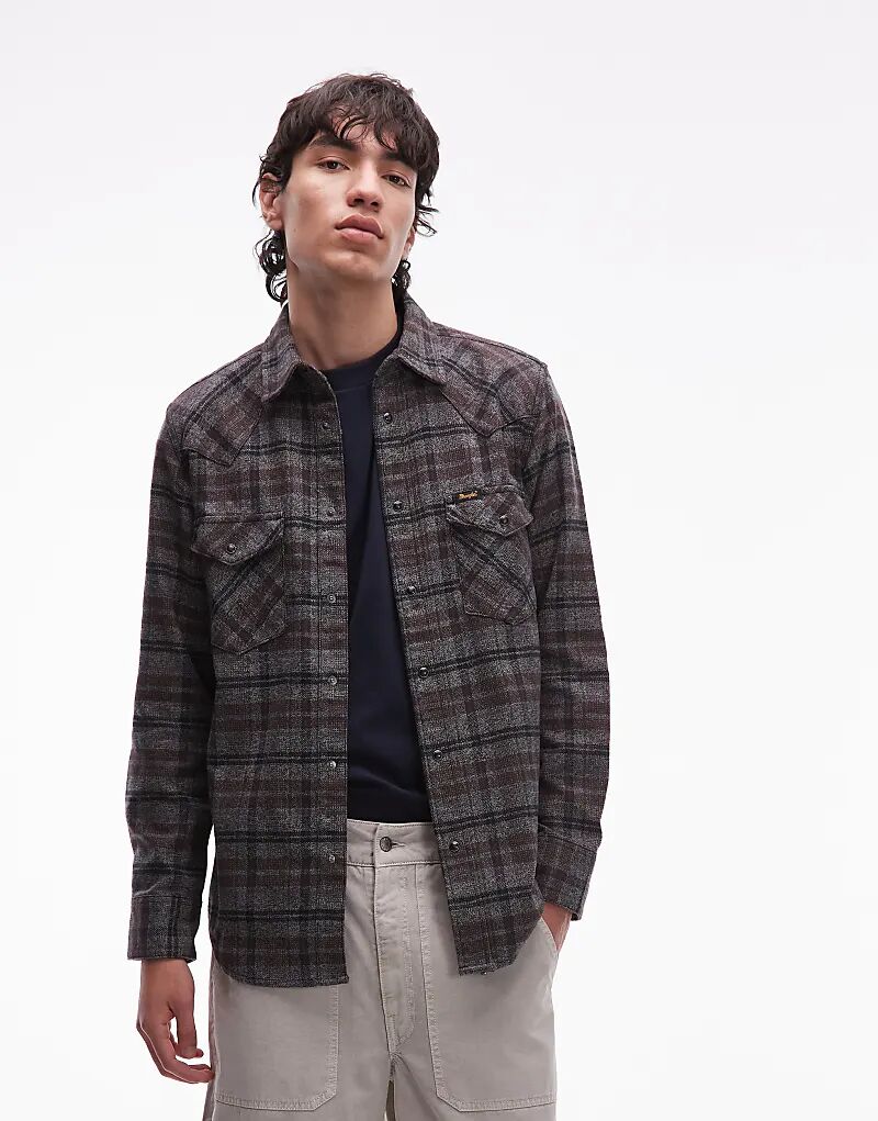 

Рубашка Wrangler в стиле вестерн с длинными рукавами в черную клетку