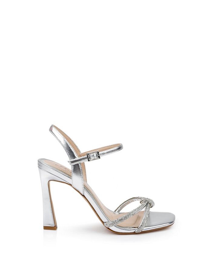 Женские вечерние сандалии Madison Jewel Badgley Mischka, серебро — фото 2