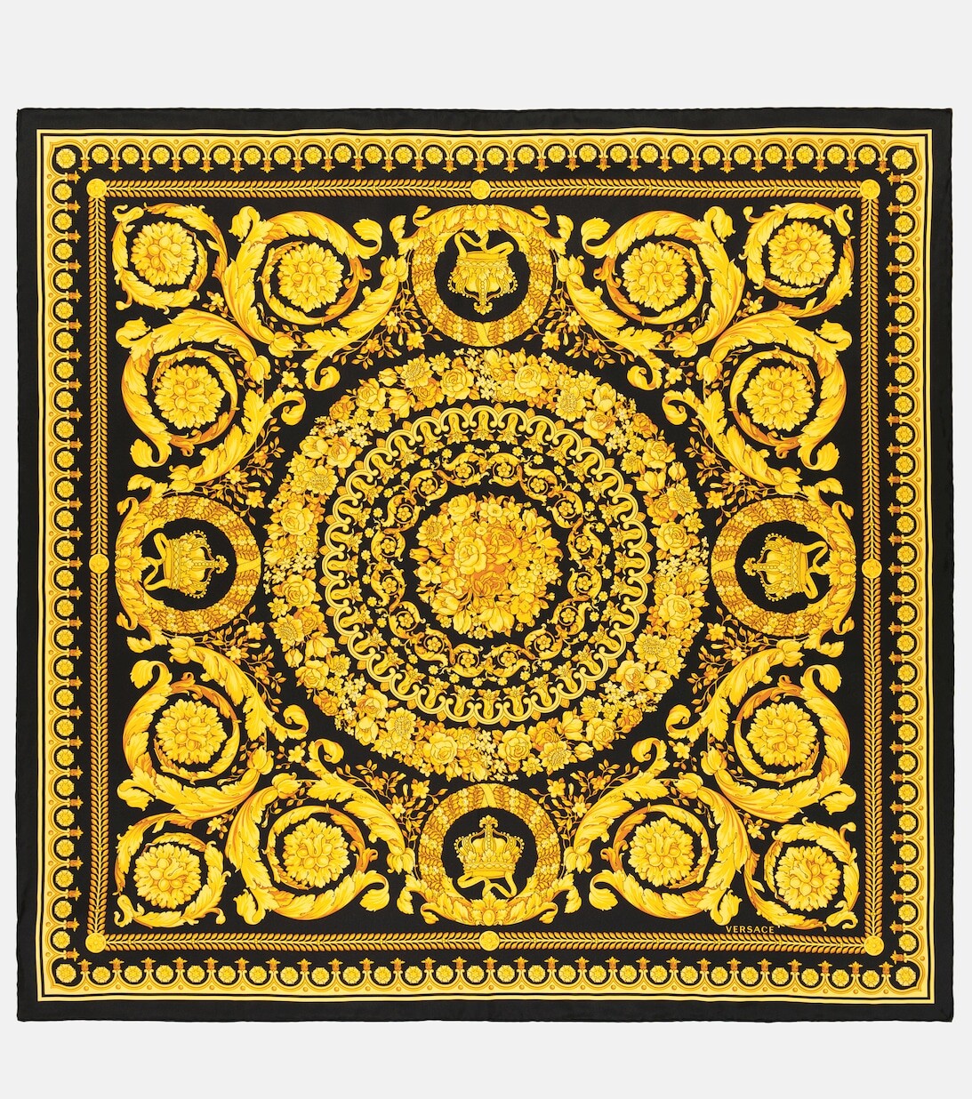 

Шелковый шарф в стиле барокко Versace, разноцветный