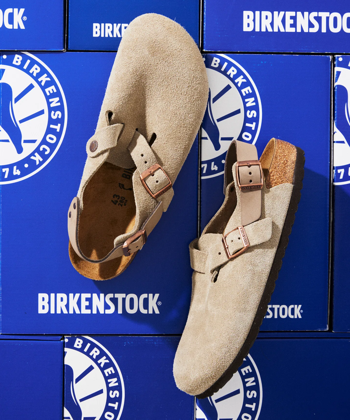 Мужские сандалии Birkenstock Tokio из натуральной кожи бежевые