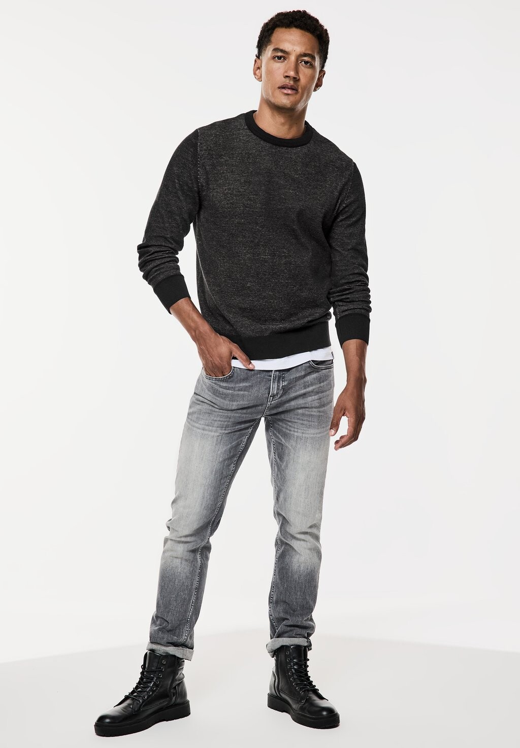 

Толстовка IN TWO TONE OPTIK Street One MEN, черный