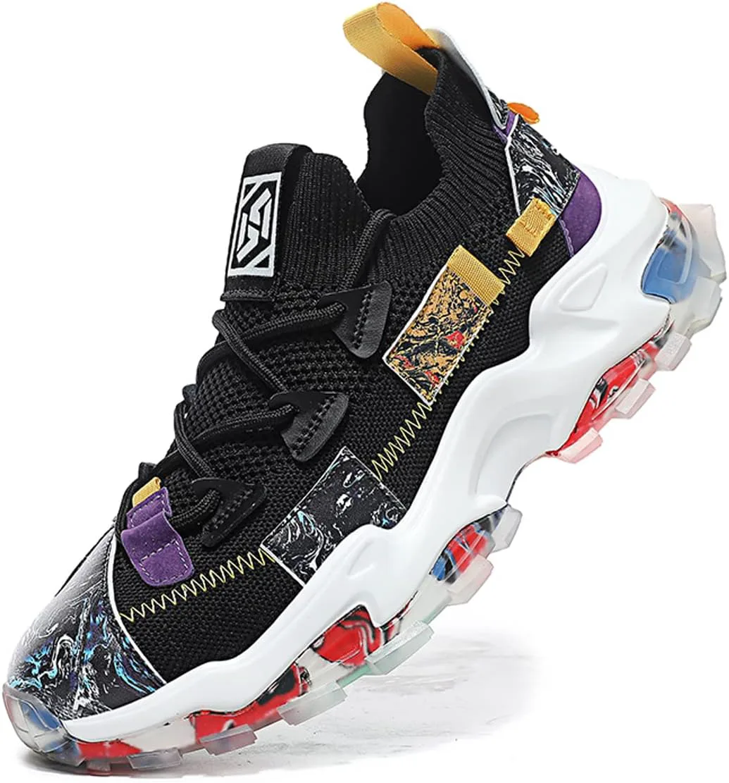 

Мужские спортивные кроссовки GSIGUL, дышащие, противоскользящие, для бега, тренажерного зала, тенниса, ходьбы и джоггинга, черный