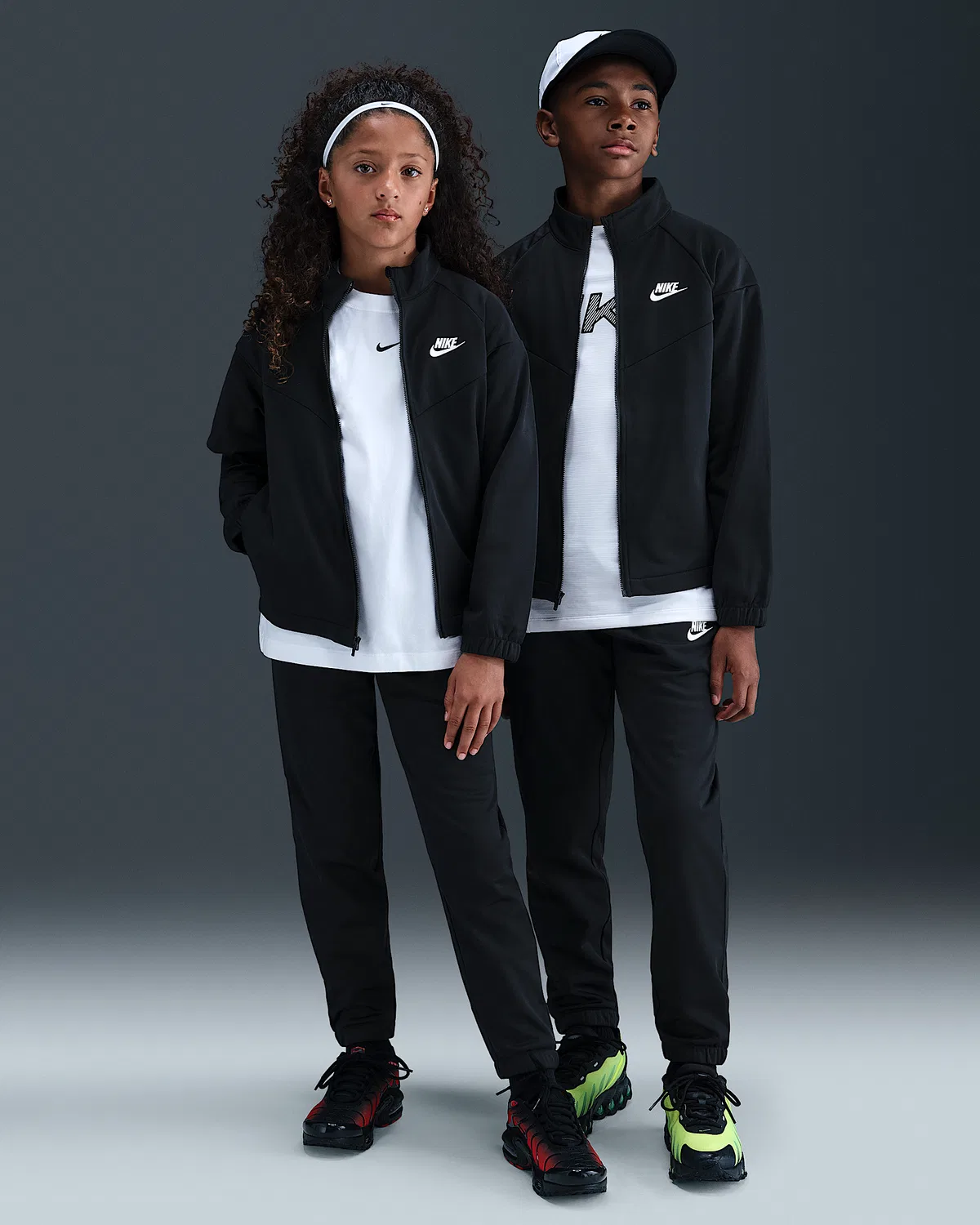 Детский спортивный костюм Dri-FIT Nike Sportswear, Black/Black/White