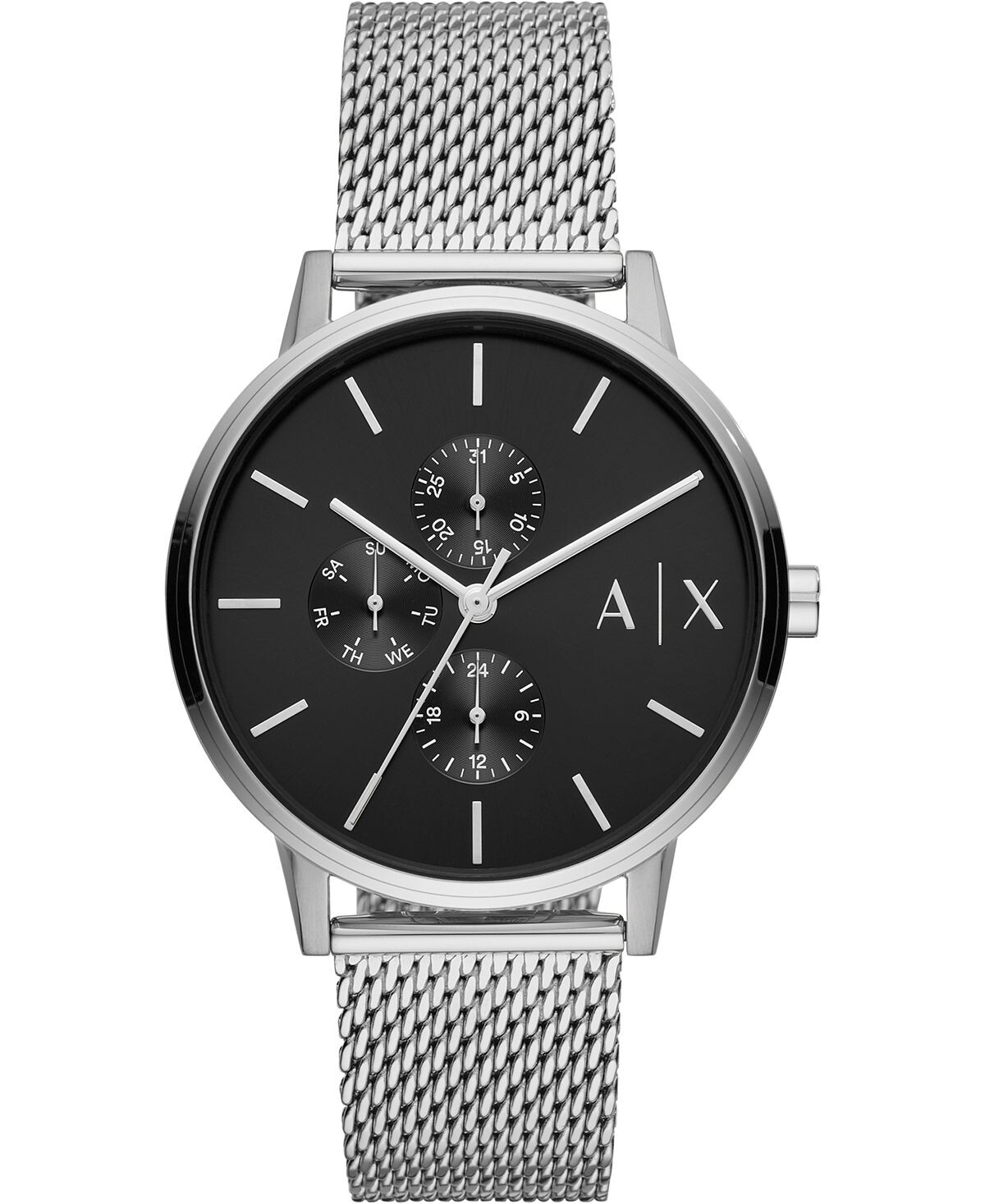 

Мужские часы с сетчатым браслетом из нержавеющей стали 42 мм Armani Exchange