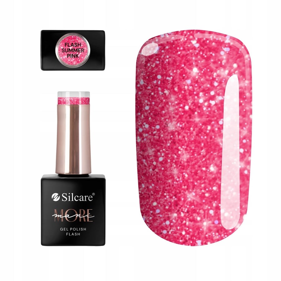 

Гибридный лак для ногтей maniMORE Flash Summer Pink 10 г для ногтей Silcare