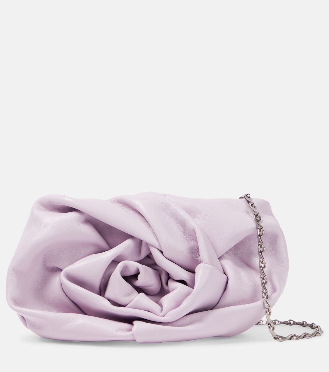 

Розовый кожаный клатч Burberry, белый