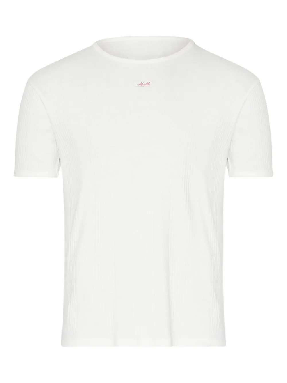 

Футболка с круглым вырезом в рубчик MAISON MARGIELA, белый