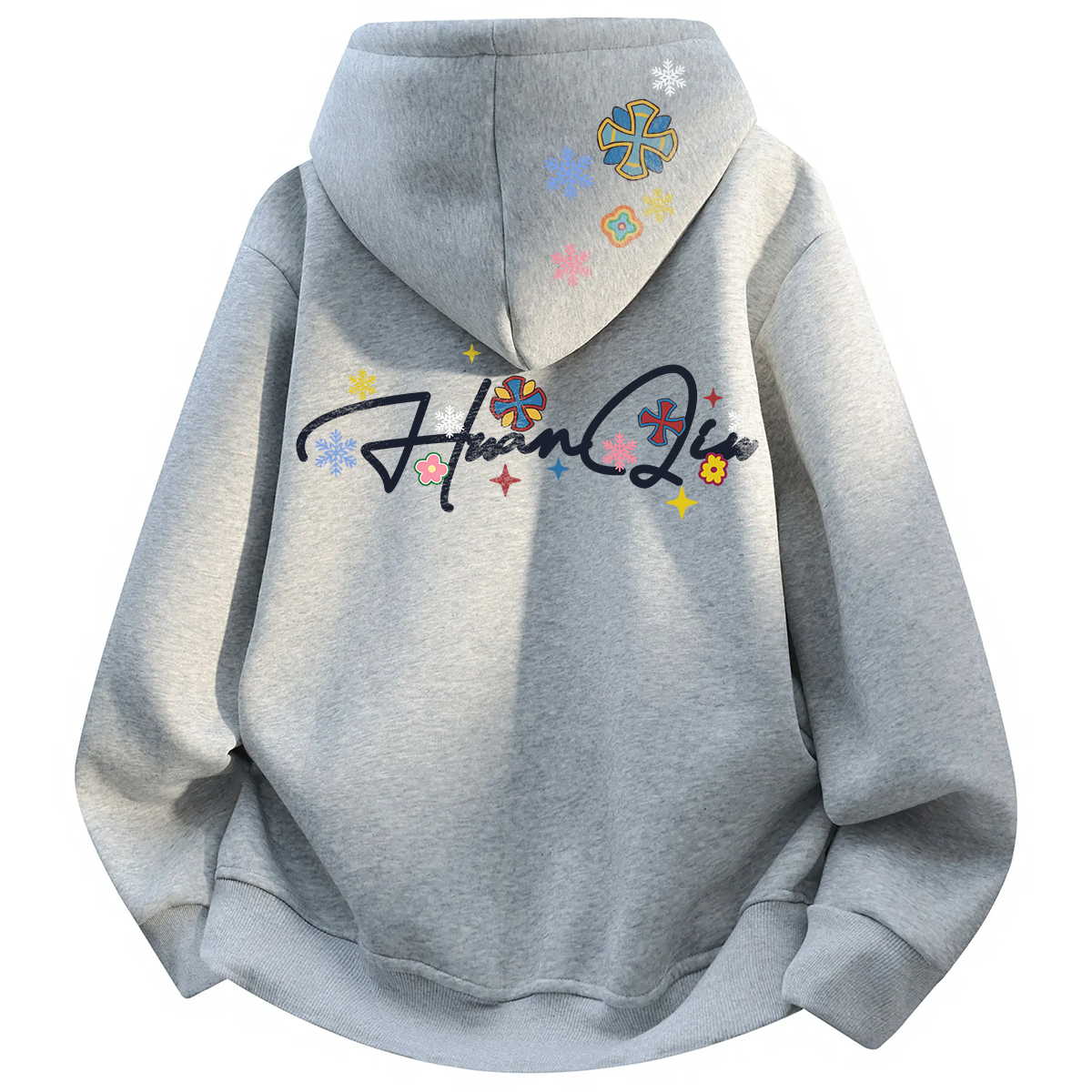 

Толстовка Unisex с капюшоном утепленная кардиган HUANQIU, heather серый