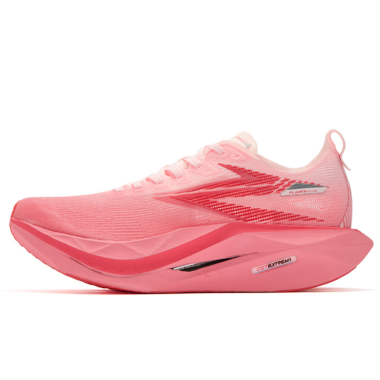 

Flame 5 Future Cushioning Slip Resistant Abrasion Resistant Breathable Low top Carbon Plate Running Shoes Unisex 361°, neon светло-coral