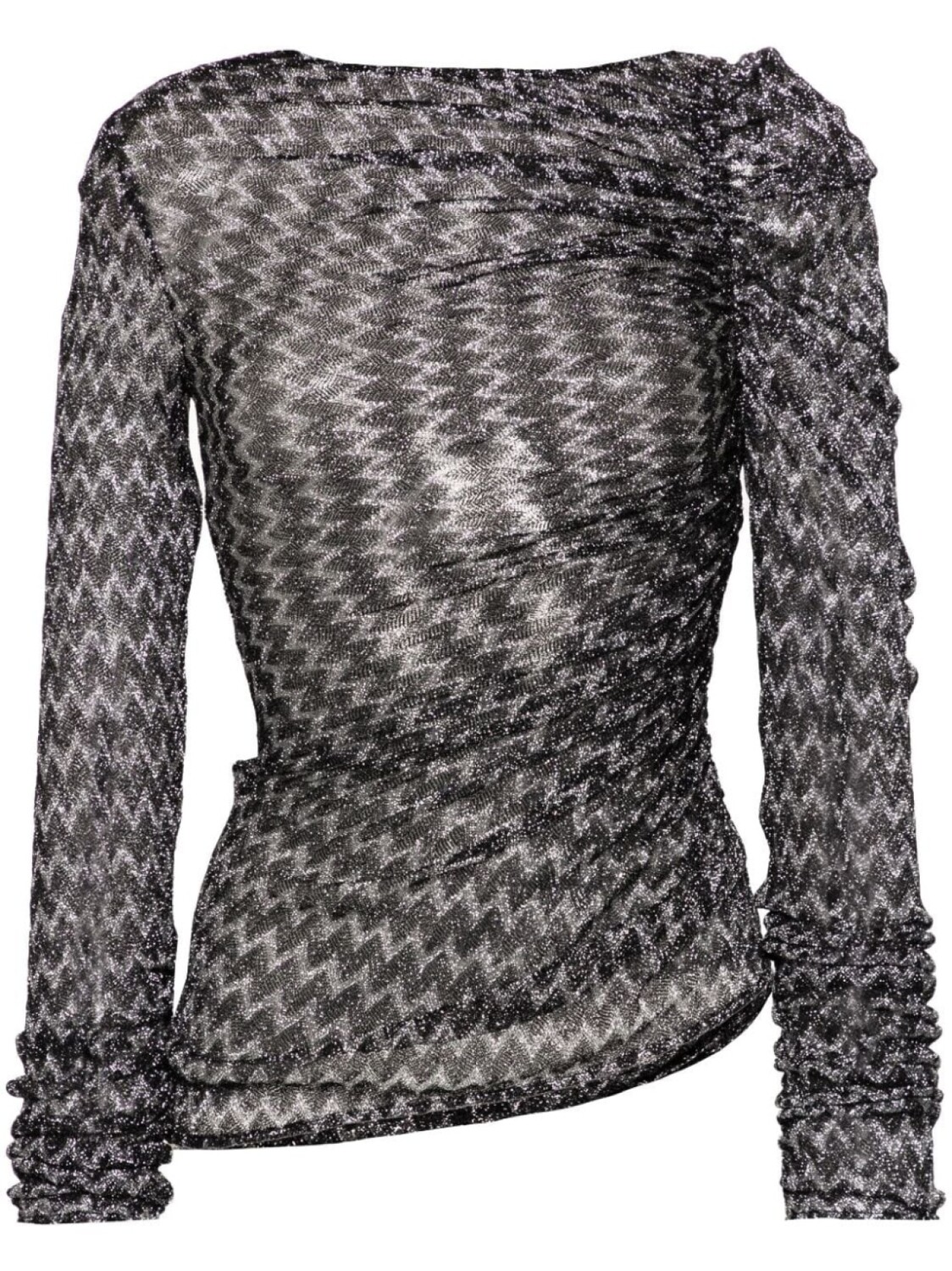 

Missoni топ с зигзагообразным переплетением и сборками, черный