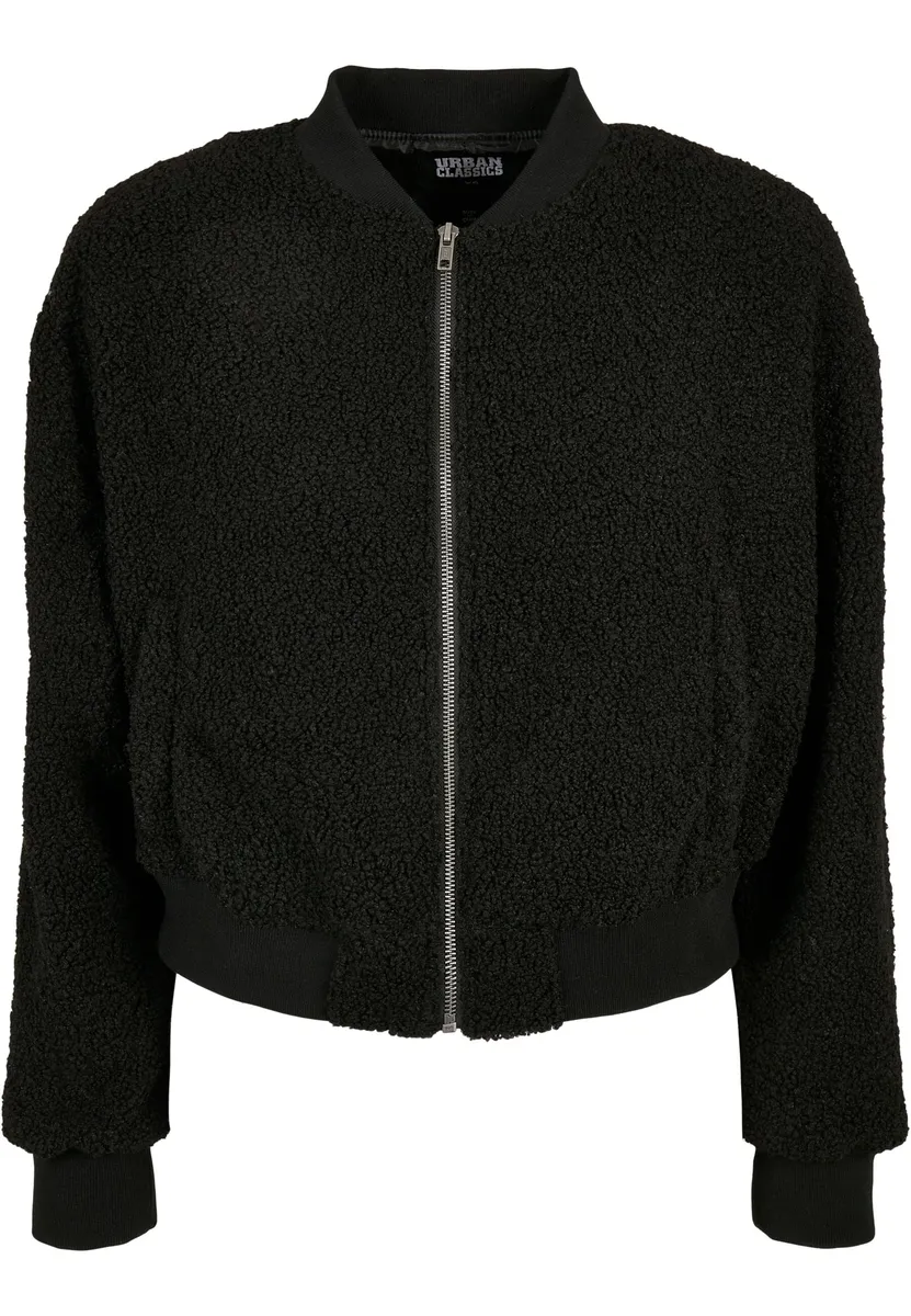 

Куртка-бомбер URBAN CLASSICS " Urban Classics Women's Ladies Oversized Sherpa Bomber Jacket" (1 шт.), без капюшона, черный