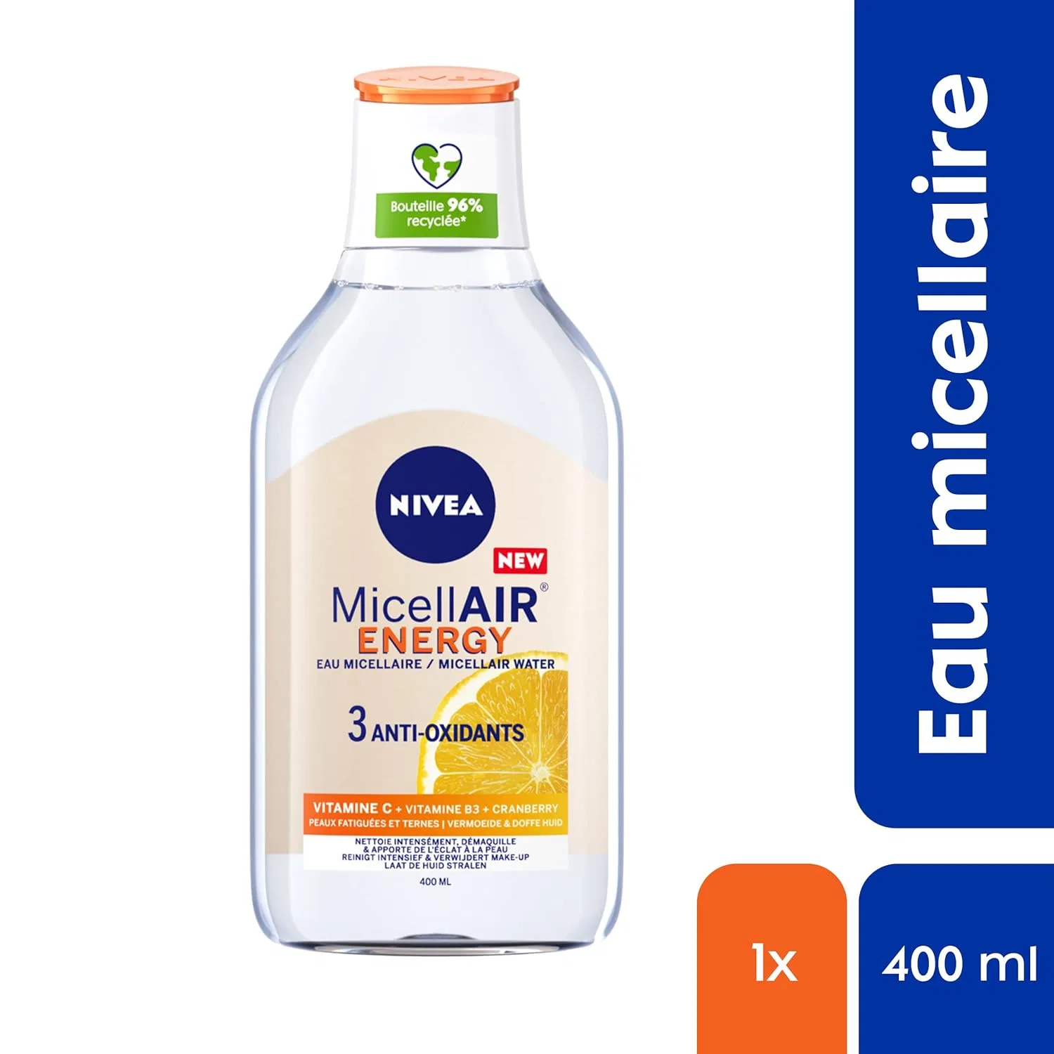 Мицеллярная вода Nivea — ENERGY для тусклой и уставшей кожи, 400 мл — фото 3