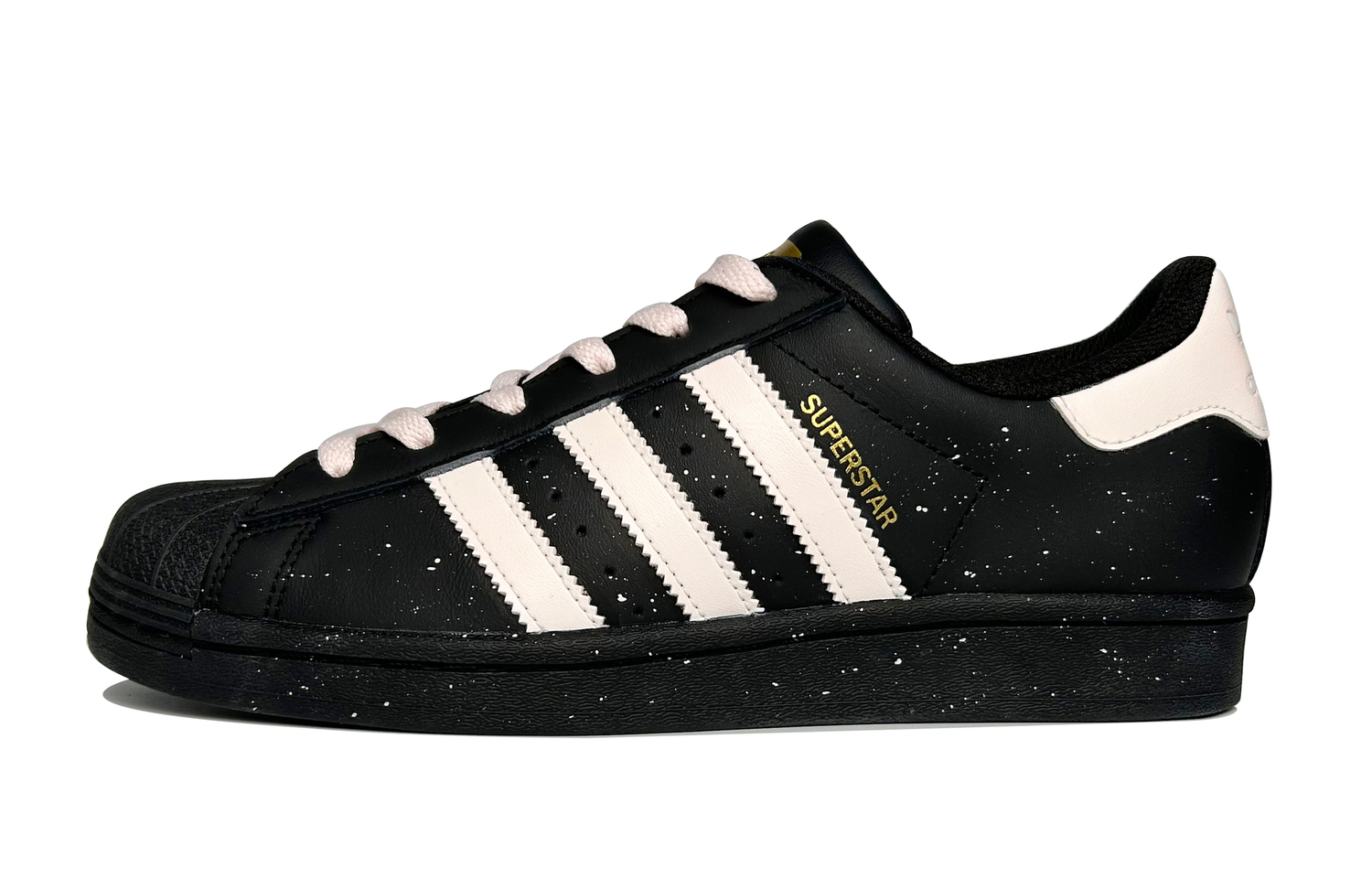 

Adidas Оригинальные унисекс скейтерские кроссовки Superstar низкие розово-черные, цвет Black Pink