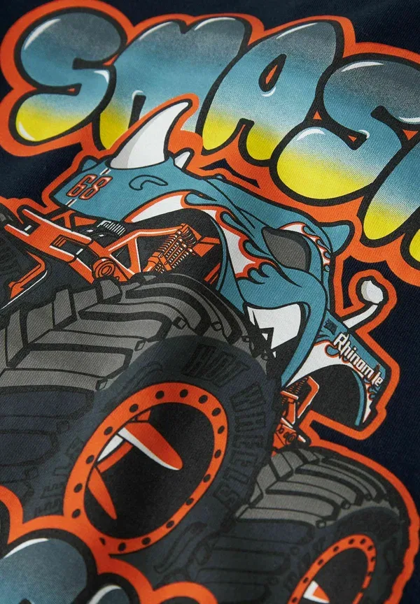 Футболка с принтом Hotwheels Name It, цвет темно-синий — фото 3