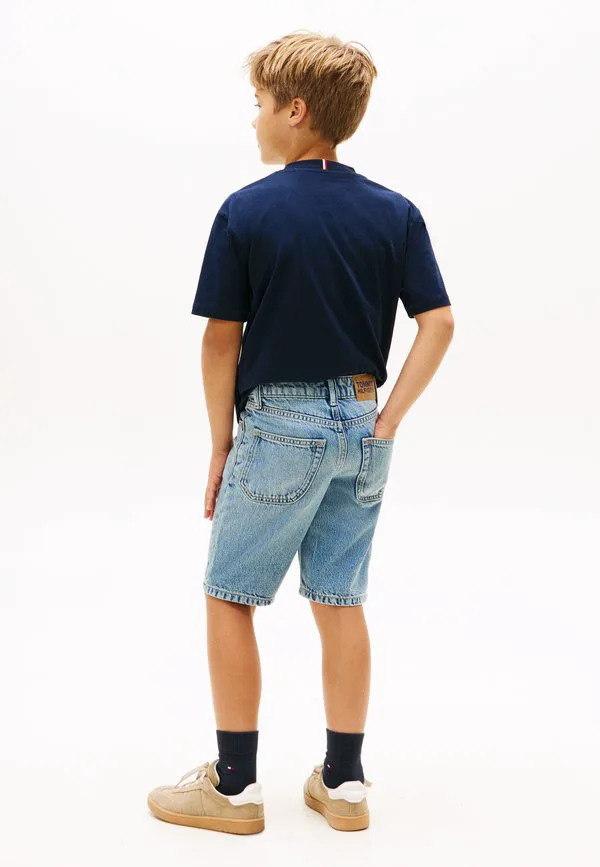 Выцветшие джинсовые шорты прямого кроя Tommy Hilfiger, Dark-Blue — фото 3
