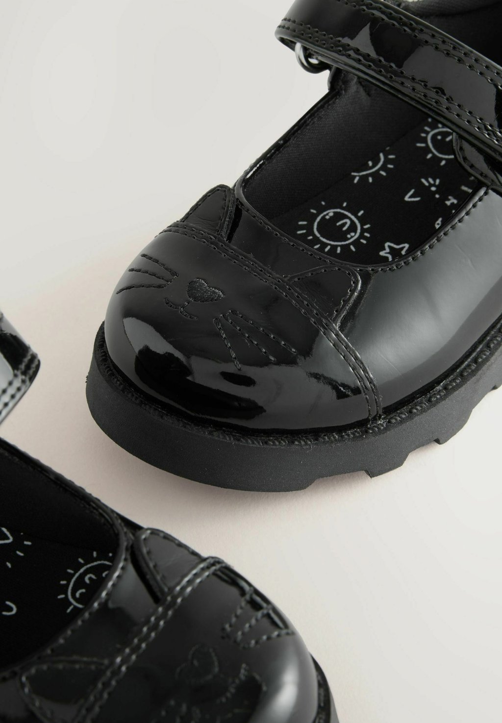 Балетки с ремешком на щиколотке REGULAR FIT - CAT CHARACTER MARY JANE SCHOOL - Baby shoes Next, черный — фото 3