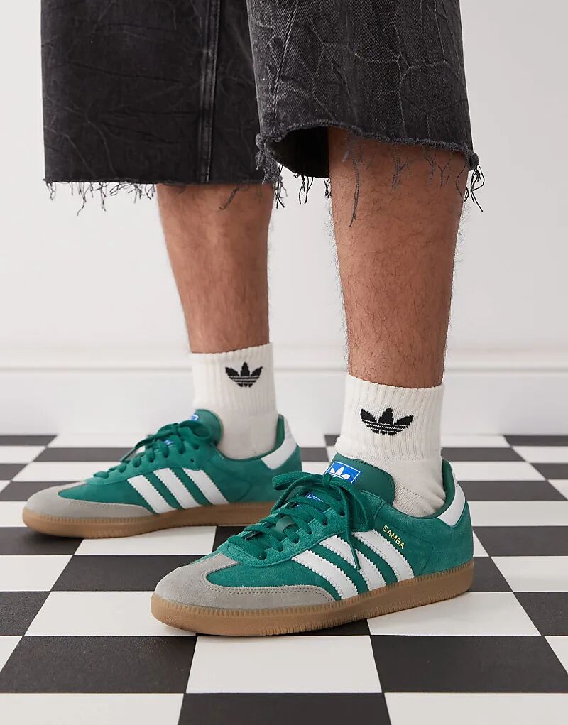 

Кроссовки Samba OG зеленого и белого цвета adidas Originals