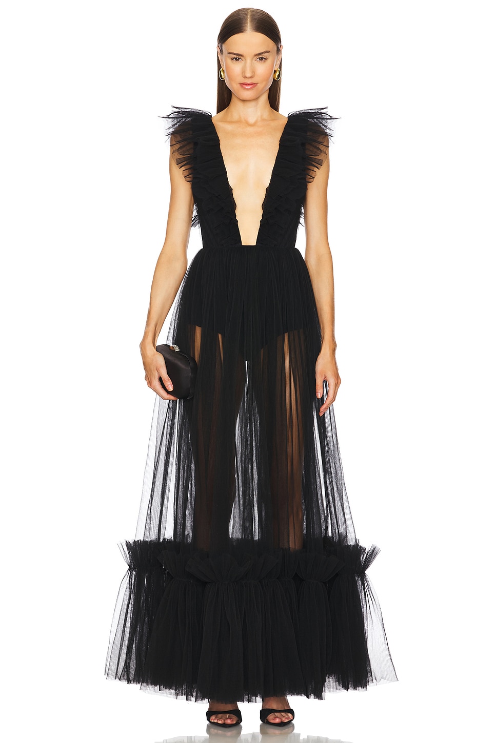

X revolve платье эннистин Michael Costello, черный